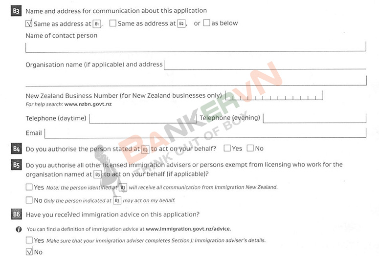 Điền đơn xin visa New Zealand 4