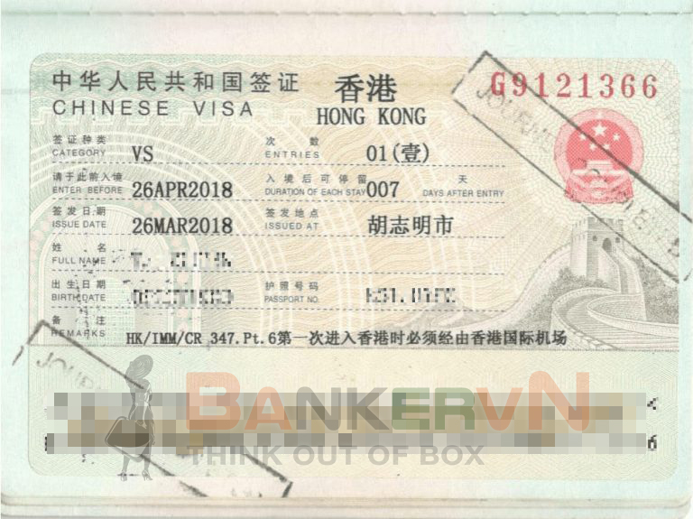 Visa Hong Kong xin ở Đại sứ quán Trung Quốc