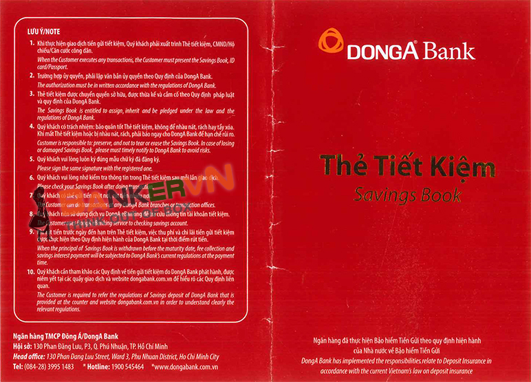 Sổ tiết kiệm DongA Bank