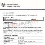 Mẫu visa 417 Úc