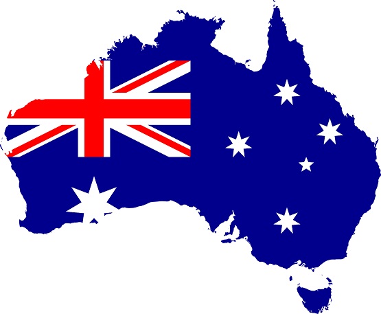 cờ và bản đồ nước Úc
