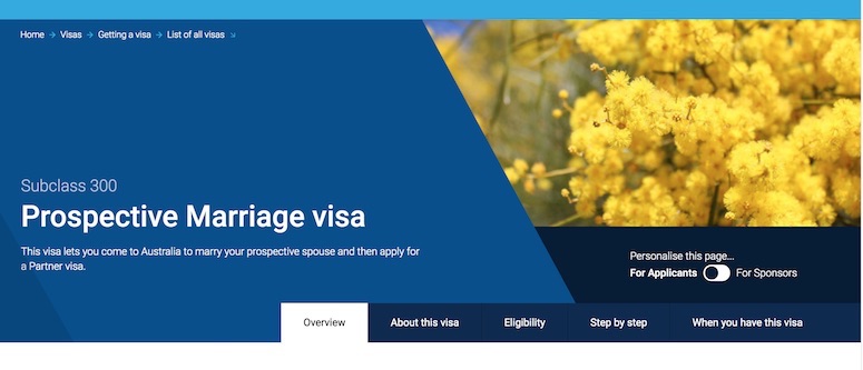 Visa đính hôn 300 Úc
