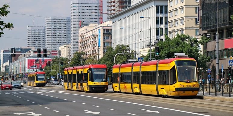 Xe điện tại Warszawa