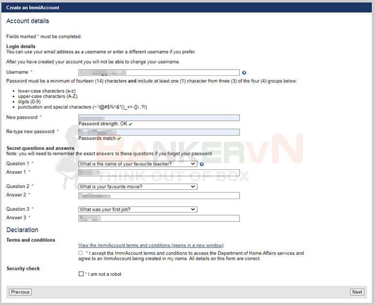 Khai đơn xin visa Úc online 5